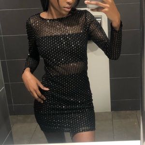 Windsor Mesh Sparkle mini dress